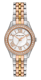 Michael Kors Harlowe Three-Hand Mother of Pearl White Dial Tri Tone Steel Strap Watch for Women - MK4846 Authentic Buy Shop Now
