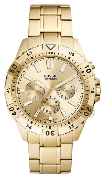 Fossil Garrett Chronograph Gold Dial Gold Steel Strap Watch for Men - FS5772 Authentic Buy Shop Now