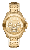 Michael Kors Wren Chronograph Gold Dial Gold Steel Strap Watch for Women - MK6952 Authentic Buy Shop Now