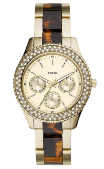 Fossil Stella Multifunction Gold Dial Two Tone Steel Strap Watch for Women - ES4756 Authentic Buy Shop Now
