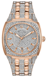 Bulova Phantom Crystal Silver Dial Two Tone Steel Strap Watch for Men - 98B324 Authentic Buy Shop Now