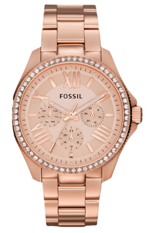 Fossil Cecile Rose Gold Dial Rose Gold Steel Strap Watch for Women - AM4483 Authentic Buy Shop Now
