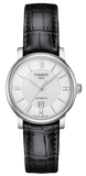 Tissot Carson Premium Lady Born to Be Brace Special Edition Silver Dial Black Leather Strap Watch for Women - T122.207.16.036.00 Authentic Buy Shop Now