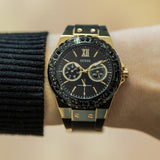 Guess Black Dial Black Rubber Strap Watch For Women - W1053L7 Authentic Buy Shop Now
