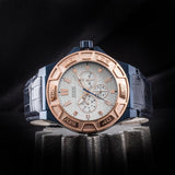 Guess Force Multi Function White Dial Blue Leather Strap Watch For Men - W0674G7 Authentic Buy Shop Now