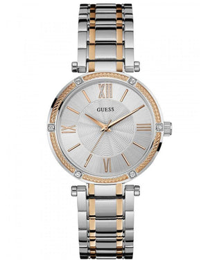 Guess Park Ave Silver Dial Two Tone Steel Strap Watch for Women - W0636L1 Authentic Buy Shop Now