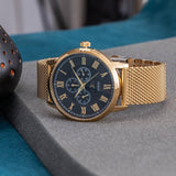 Guess Delancy Black Dial Gold Mesh Bracelet Watch for Men - W0871G2 Authentic Buy Shop Now