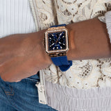 Guess Libra Crystals Blue Dial Blue Silicone Strap Watch For Women - GW0618L2 Authentic Buy Shop Now