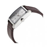 Calvin Klein Window Silver Dial Brown Leather Strap Watch for Women - K2M23126 Authentic Buy Shop Now