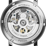 Fossil Boyfriend Automatic Skeleton Silver Dial White Leather Strap Watch for Women - ME3069 Authentic Buy Shop Now