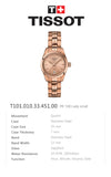 Tissot T Classic PR 100 Donna Rose Gold Lady Small Watch For Women - T101.010.33.451.00 Authentic Buy Shop Now