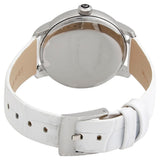 Swarovski Crystalline Hours Silver Dial White Leather Strap Watch for Women - 5295383 Authentic Buy Shop Now