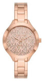 Michael Kors Slim Runway Rose Gold Dial Rose Gold Steel Strap Watch for Women - MK4658 Authentic Buy Shop Now