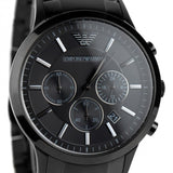 Emporio Armani Classic Chronograph Black Dial Black Stainless Steel Strap Watch For Men - AR2453 Authentic Buy Shop Now