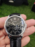 Guess Wafer Analog Black Dial Black Leather Strap Watch For Men - W70016G1 Authentic Buy Shop Now