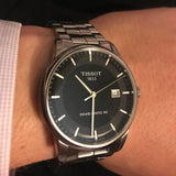 Tissot Luxury Powermatic 80 Black Dial Silver Steel Strap Watch for Men - T086.407.11.201.02 Authentic Buy Shop Now
