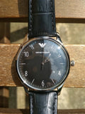 Emporio Armani Classic Quartz Black Dial Black Leather Strap Watch For Men - AR1865 Authentic Buy Shop Now