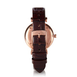 Emporio Armani Gianni T-Bar Silver Dial Brown Leather Strap Watch For Women - AR11269 Authentic Buy Shop Now