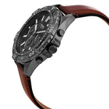 Fossil Garrett Chronograph Grey Dial Brown Leather Strap Watch for Men - FS5770 Authentic Buy Shop Now