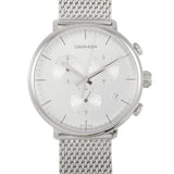 Calvin Klein High Noon Silver Dial Silver Mesh Bracelet Watch for Men - K8M27126 Authentic Buy Shop Now