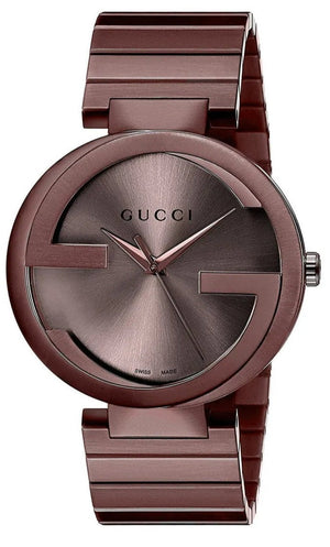 Gucci Interlocking XL Brown Dial Brown Steel Strap Watch For Men - YA133211 Authentic Buy Shop Now