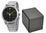 Emporio Armani Luigi Chronograph Black Dial Silver Steel Strap Watch For Men - AR11324 Authentic Buy Shop Now