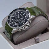 Michael Kors Everest Chronograph Black Dial Green Silicone Strap Watch For Men - MK8981 Authentic Buy Shop Now
