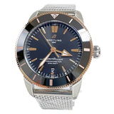 Breitling Superocean Heritage B20 Automatic 44 Black Dial Silver Mesh Bracelet Watch for Men - UB2030121B1A1 Authentic Buy Shop Now