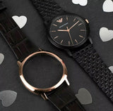 Emporio Armani Interchangeable Black Dial Black Steel Strap Watch For Men - AR80021 Authentic Buy Shop Now