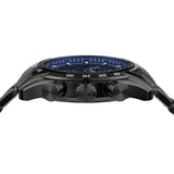 Versace V-Ray Chronograph Quartz Blue Dial Black Steel Strap Watch For Men - VE2I00521 Authentic Buy Shop Now