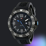 Tommy Hilfiger Sport Multifunction Black Dial Black Rubber Strap Watch for Men - 1790983 Authentic Buy Shop Now