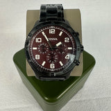 Fossil Brox Multifunction Maroon Dial Black Steel Strap Watch for Women - BQ2803 Authentic Buy Shop Now