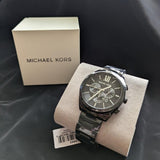 Michael Kors Langford Chronograph Black Dial Black Steel Strap Watch For Men - MK8993 Authentic Buy Shop Now