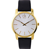 Calvin Klein City Silver Dial Black Leather Strap Watch for Men - K2G21520 Authentic Buy Shop Now