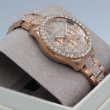Michael Kors Layton Chronograph Rose Gold Dial Rose Gold Steel Strap Watch For Women - MK7285 Authentic Buy Shop Now