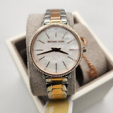 Michael Kors Pyper Quartz Mother of Pearl White Dial Two Tone Steel Strap Watch For Women - MK1066 Authentic Buy Shop Now
