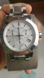 Burberry City Chronograph White Dial Silver Steel Strap Watch For Women - BU9700 Authentic Buy Shop Now
