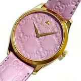 Gucci G Timeless Quartz Lilac Dial Lilac Leather Strap Watch For Women - YA1264098 Authentic Buy Shop Now