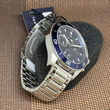 Tommy Hilfiger Larson Chronograph Blue Dial Silver Steel Strap Watch For Men - 1791917 Authentic Buy Shop Now