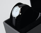 Emporio Armani Modern White Dial Black Leather Strap Watch For Women - AR11159 Authentic Buy Shop Now