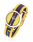 Gucci G Timeless Quartz Yellow & Purple Dial Yellow & Purple NATO Strap Watch For Men - YA1264069 Authentic Buy Shop Now