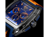 Versace Iconic Dominus Chronograph Blue Dial Blue Rubber Strap Watch For Men - VE6H00323 Authentic Buy Shop Now
