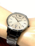 Emporio Armani Renato Quartz Grey Dial Grey Steel Strap Watch For Men - AR11120 Authentic Buy Shop Now