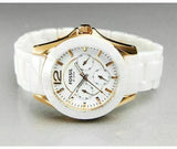 Fossil Ceramic Multifunction White Dial White Steel Strap Watch for Women - CE1006 Authentic Buy Shop Now