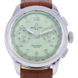 Breitling Premier B09 Chronograph 40 Green Dial Brown Leather Strap Watch for Men - AB0930D31L1P1 Authentic Buy Shop Now