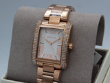 Michael Kors Emery Three-Hand Crystals Silver Dial Rose Gold Steel Strap Watch for Women - MK4644 Authentic Buy Shop Now