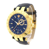 Versace Race GMT Blue Dial Blue Leather Strap Watch For Men - 29G70D282 Authentic Buy Shop Now