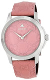 Gucci G Timeless Quartz Candy Pink Dial Pink Leather Strap Watch For Women - YA1264030 Authentic Buy Shop Now