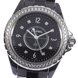 Chanel J12 Diamonds Ceramic Black Dial Black Steel Strap Watch for Women - J12 H3108 Authentic Buy Shop Now