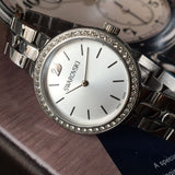 Swarovski Daytime Crystal Silver Dial Silver Steel Strap Watch for Women - 5095600 Authentic Buy Shop Now